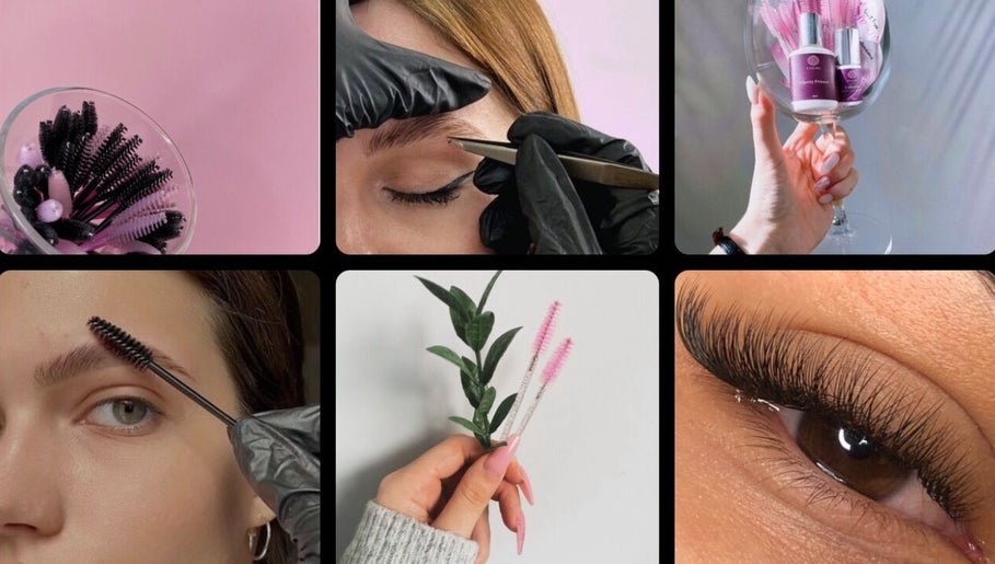 Diverse beauty tools and treatments at JL Lash Brow Room, Johns Creek, Georgia, US, showcasing lash expertise.