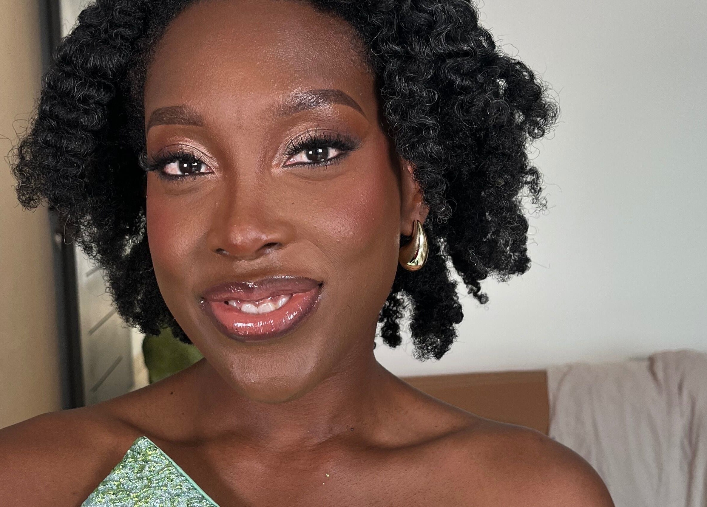 Elegant makeup look at Lovevbeauty Beauty/Content Studio, Accra, Greater Accra Region, GH.