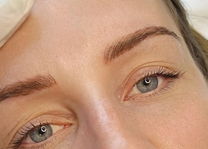 Perfectly shaped brows enhanced at Coffee Brows and Beauty, Ashford, England, GB.