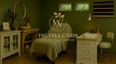 Relaxing wellness space at Fig Tree Cabin, Box, England, GB, with cozy chair and tranquil decor.