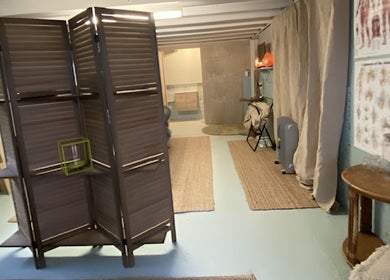 Cozy therapy room at Natural Edge Beulah Therapy, Devonport, Tasmania, AU, with relaxing decor and calming aura.