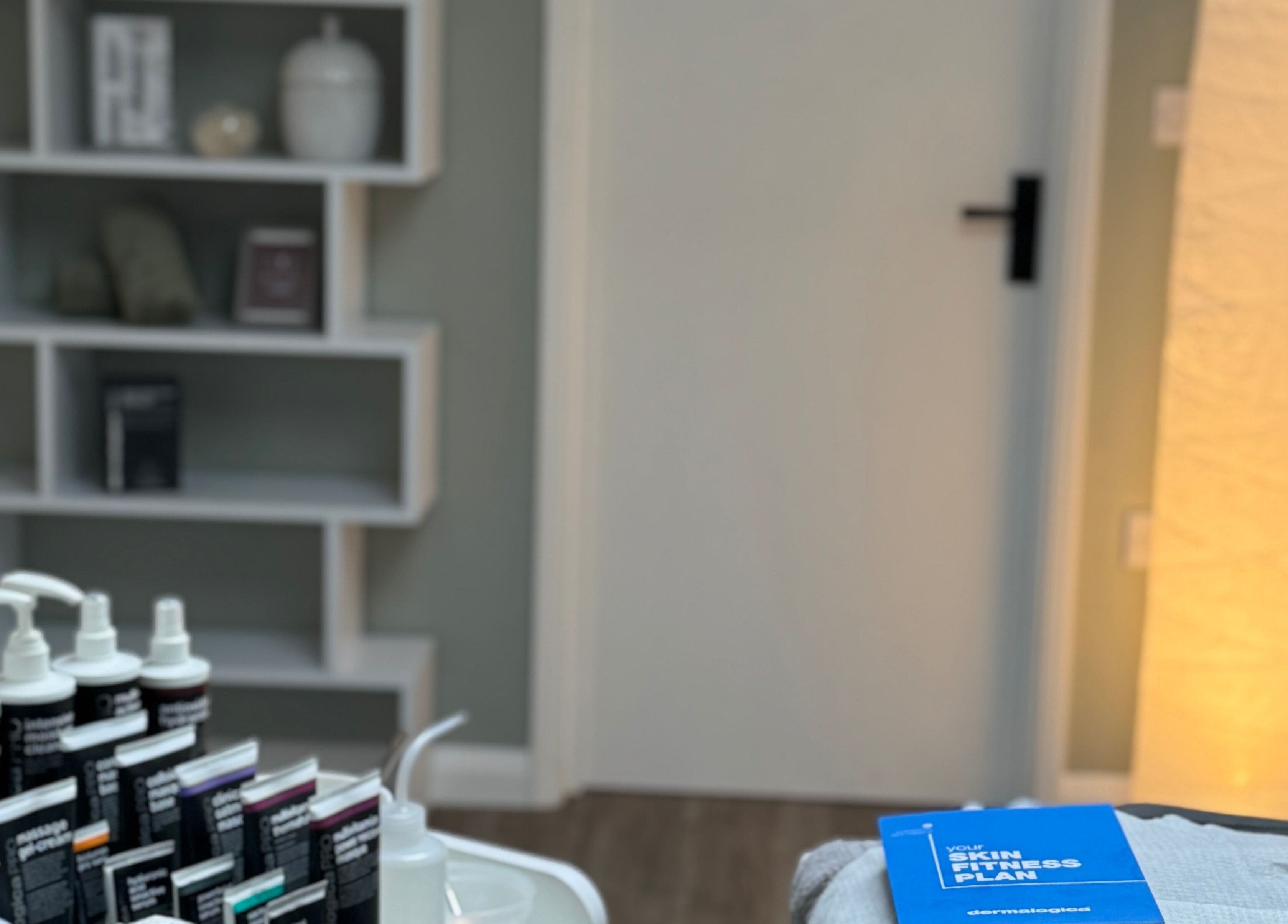 Beauty products on a table at A Touch of Beauty by Jasmine Charlotte, Hereford, England, GB.