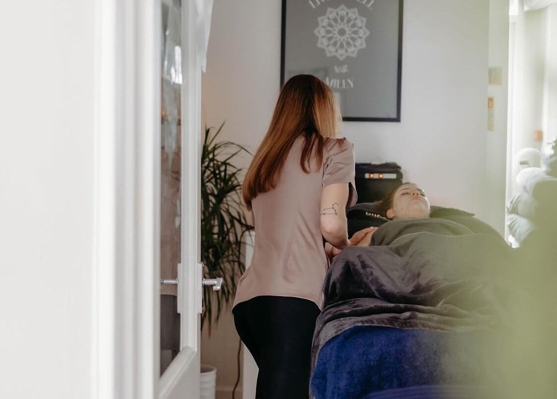 Relaxing massage session at Living Well with Milly, Hereford, England, GB.