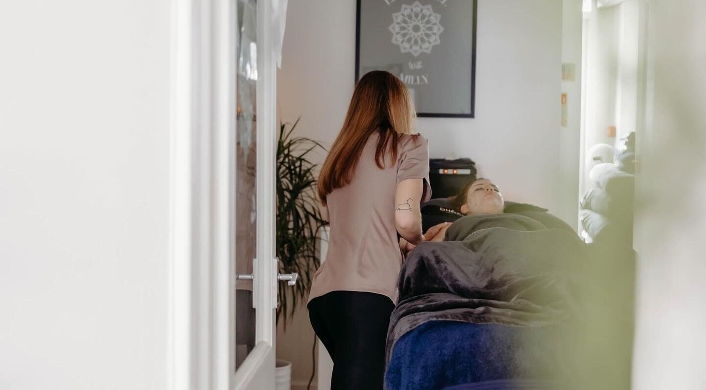 Relaxing massage session at Living Well with Milly, Hereford, England, GB.