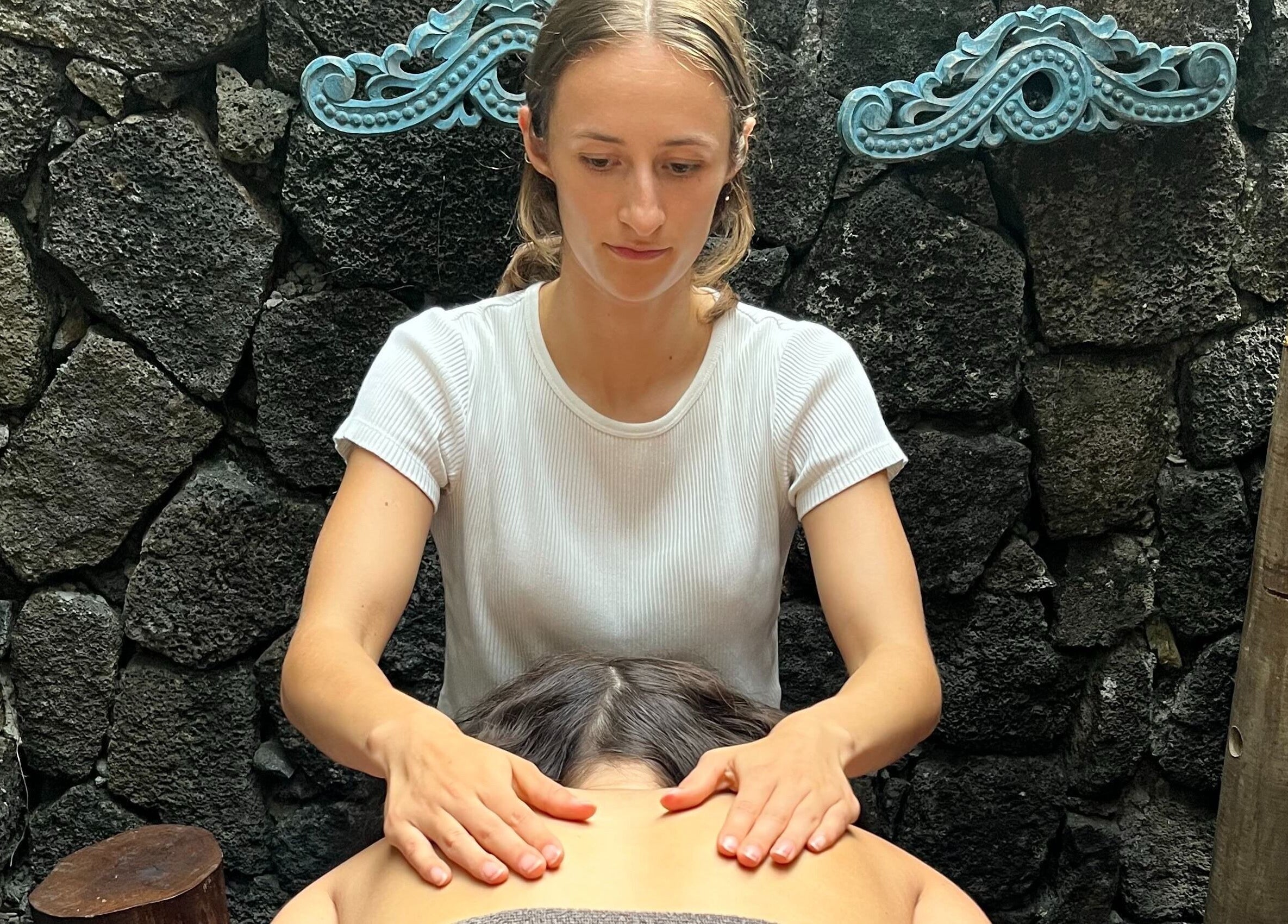 Relaxing massage at Living Well with Milly in Hereford, England, GB, providing a serene wellness experience.