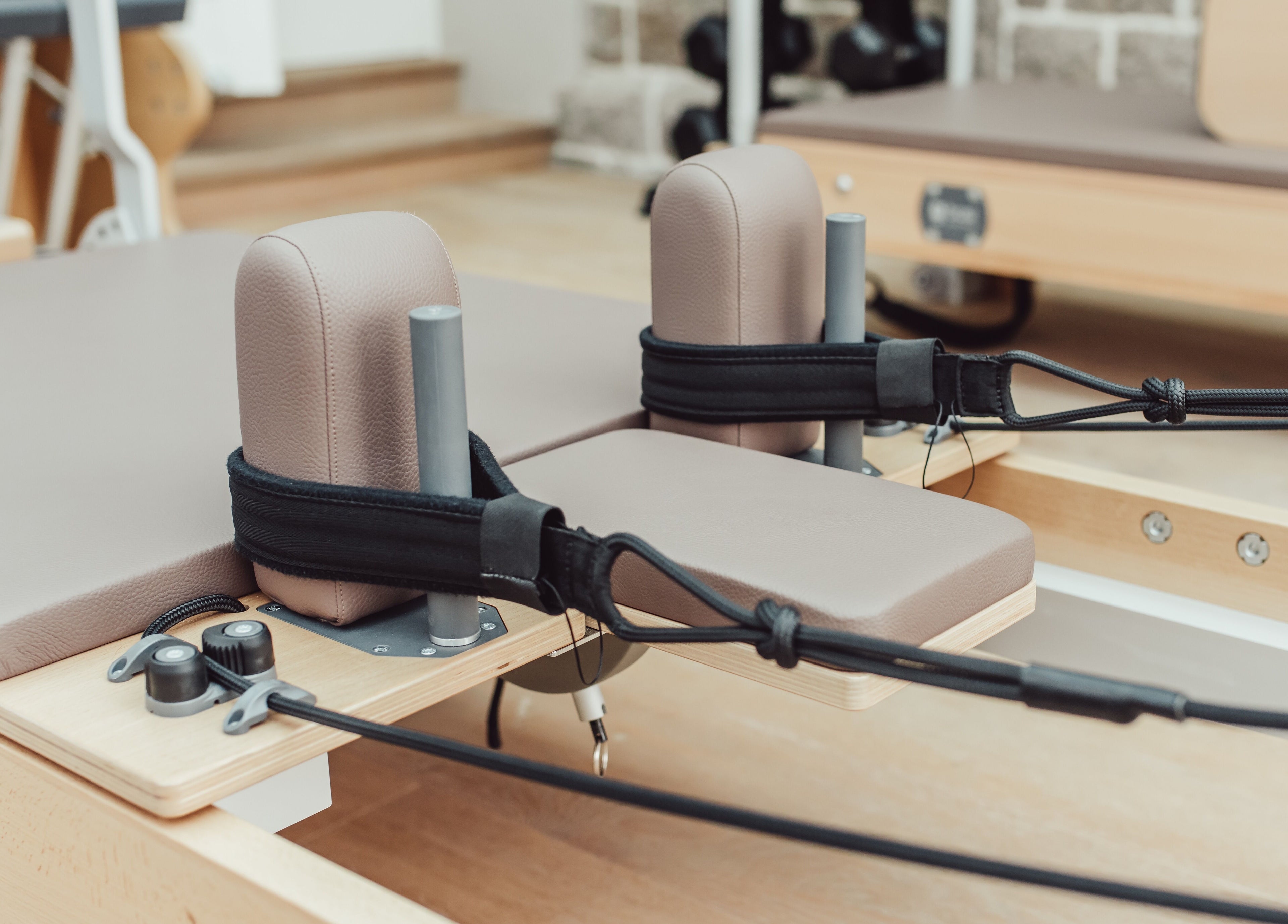 Pilates reformer at Reform Pilates ~ Rebecca Middleton in St. Ouen, Jersey, JE.