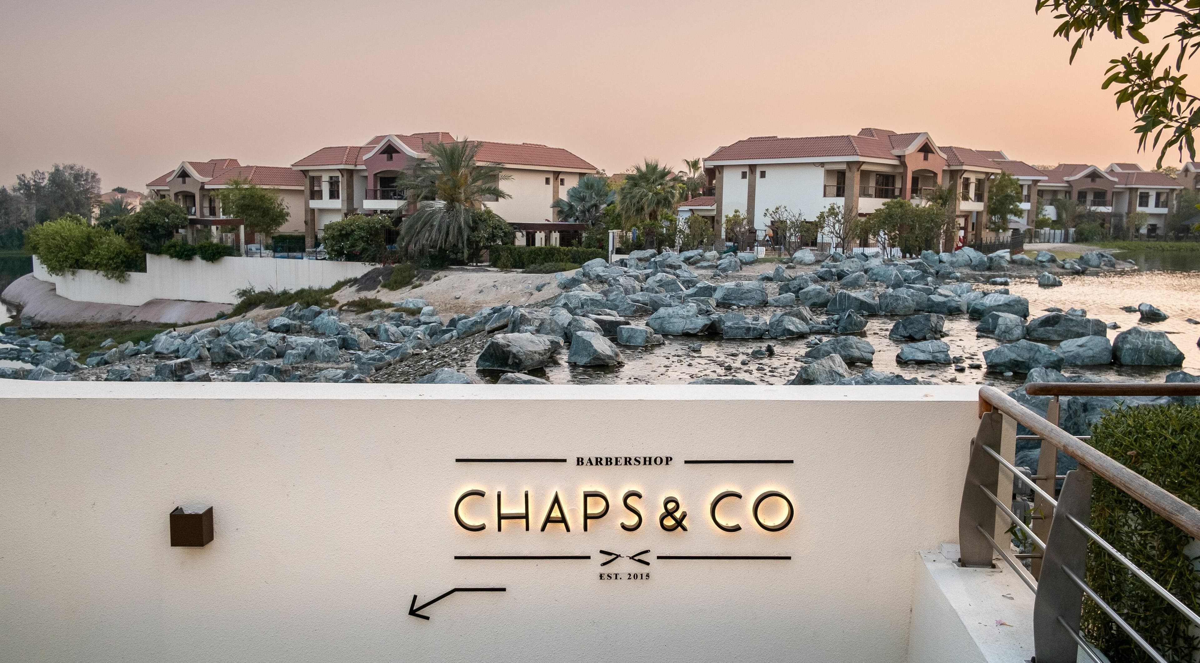 Chaps & Co - Jumeirah Islands Clubhouse, serene water view at Dubai, Dubai, AE location.