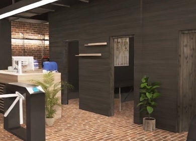 Stylish interior entry of ZONE RECOVERY in London, England, GB with modern decor.