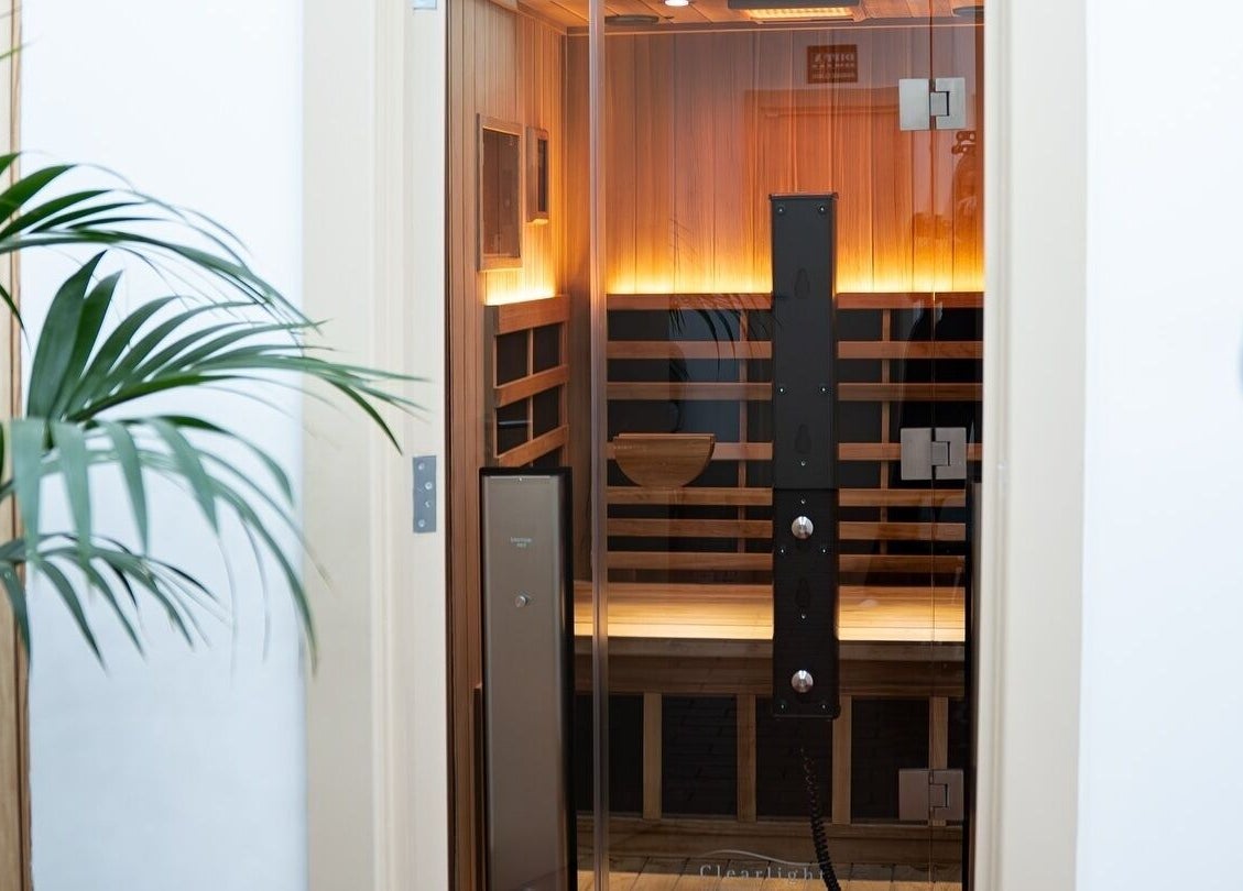 Relax in the cozy sauna at ZONE RECOVERY, London, England, GB, offering a tranquil wellness escape.
