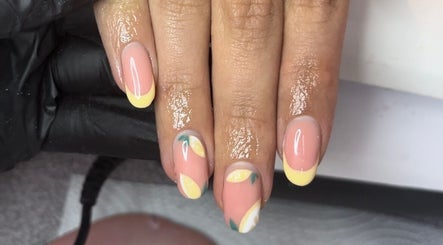 Vibrant lemon-themed nails at B.C Nails and Beauty, Stourport-on-severn, England, GB.