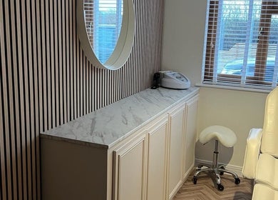 Modern treatment room at Amarisa Beauty with stylish decor and equipment, Berwick, England, GB.