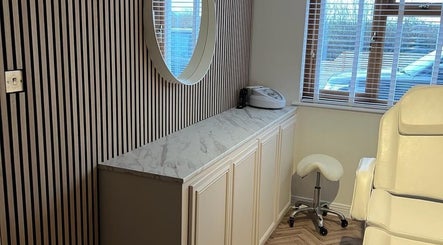 Modern treatment room at Amarisa Beauty with stylish decor and equipment, Berwick, England, GB.