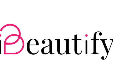 iBeautify logo in Royal Tunbridge Wells, GB, featuring elegant pink and black lettering.