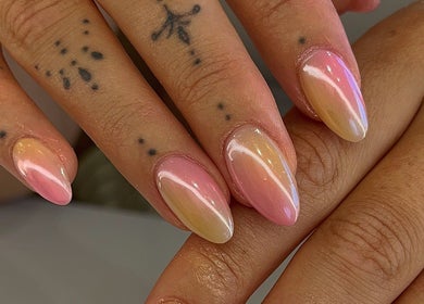 Stunning ombre manicure at Summer Nail Club, Leigh-on-sea, England, GB, showcasing vibrant gradient nail art.