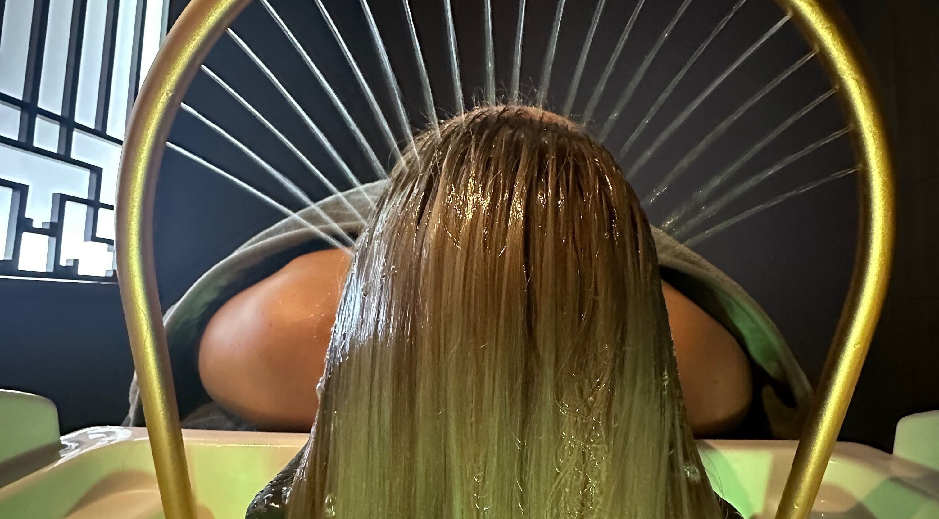 Relaxing hair treatment at Esthetique Head Spa Weybridge, Weybridge, England, GB. Experience tranquility.