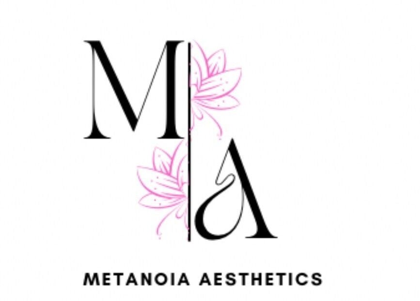 Metanoia Aesthetics logo with floral design, Centurion, Gauteng, ZA.