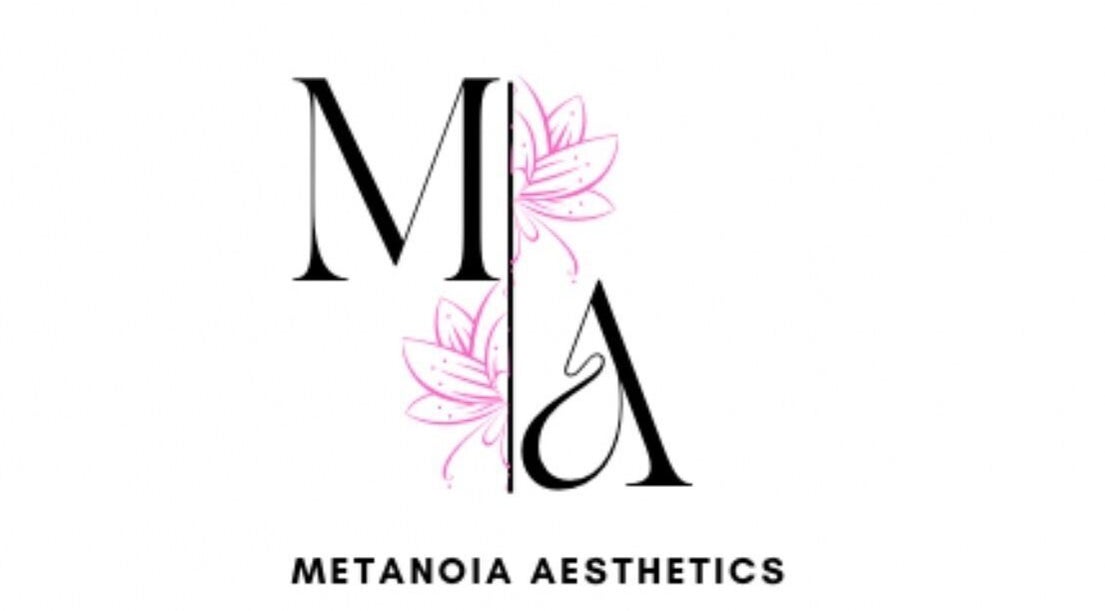Metanoia Aesthetics logo with floral design, Centurion, Gauteng, ZA.
