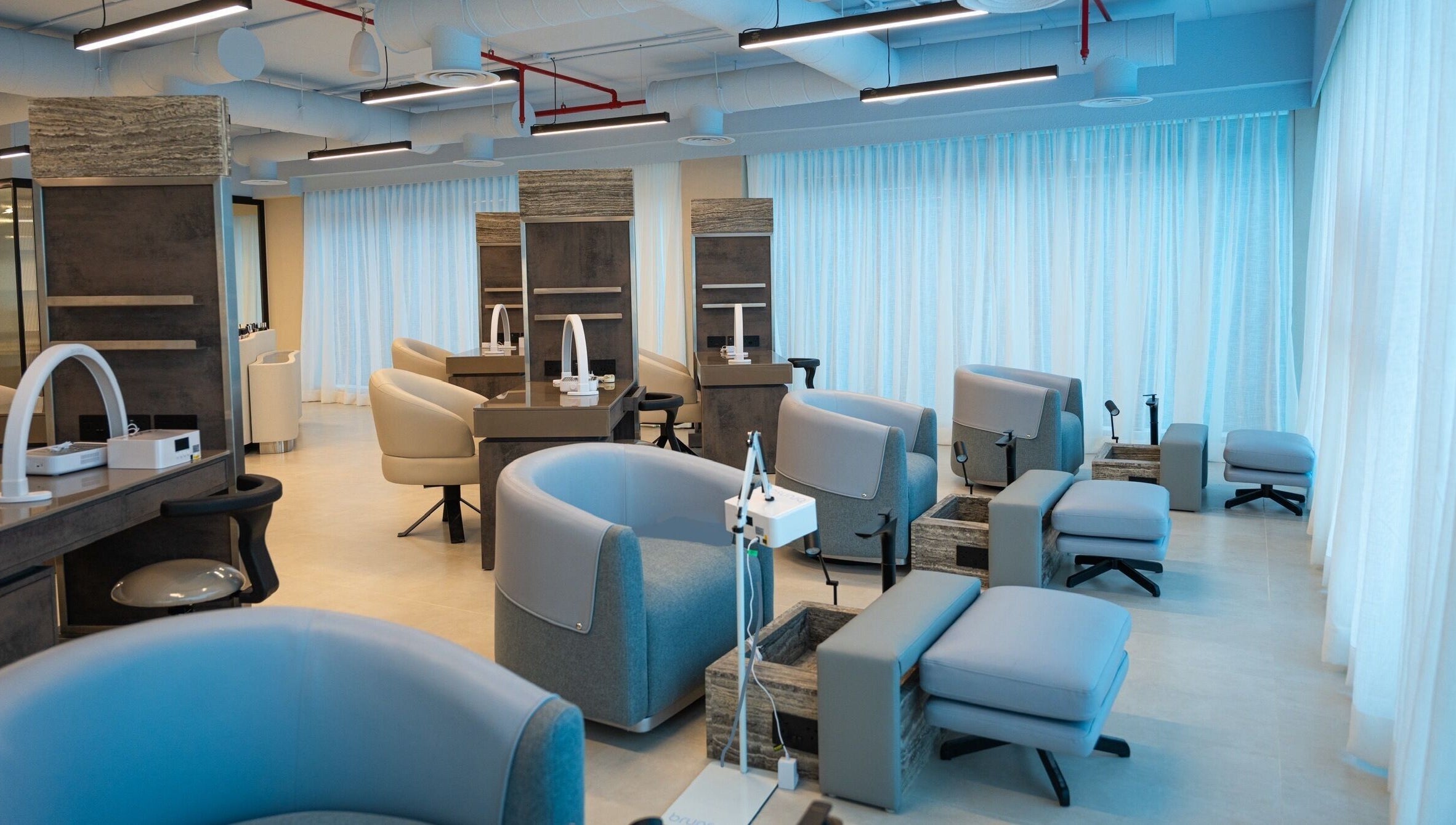 Chic interior of Amber Beauty Lounge I آمبر بيوتي لاونج, Al Khobar, Eastern Province, SA with stylish seating.