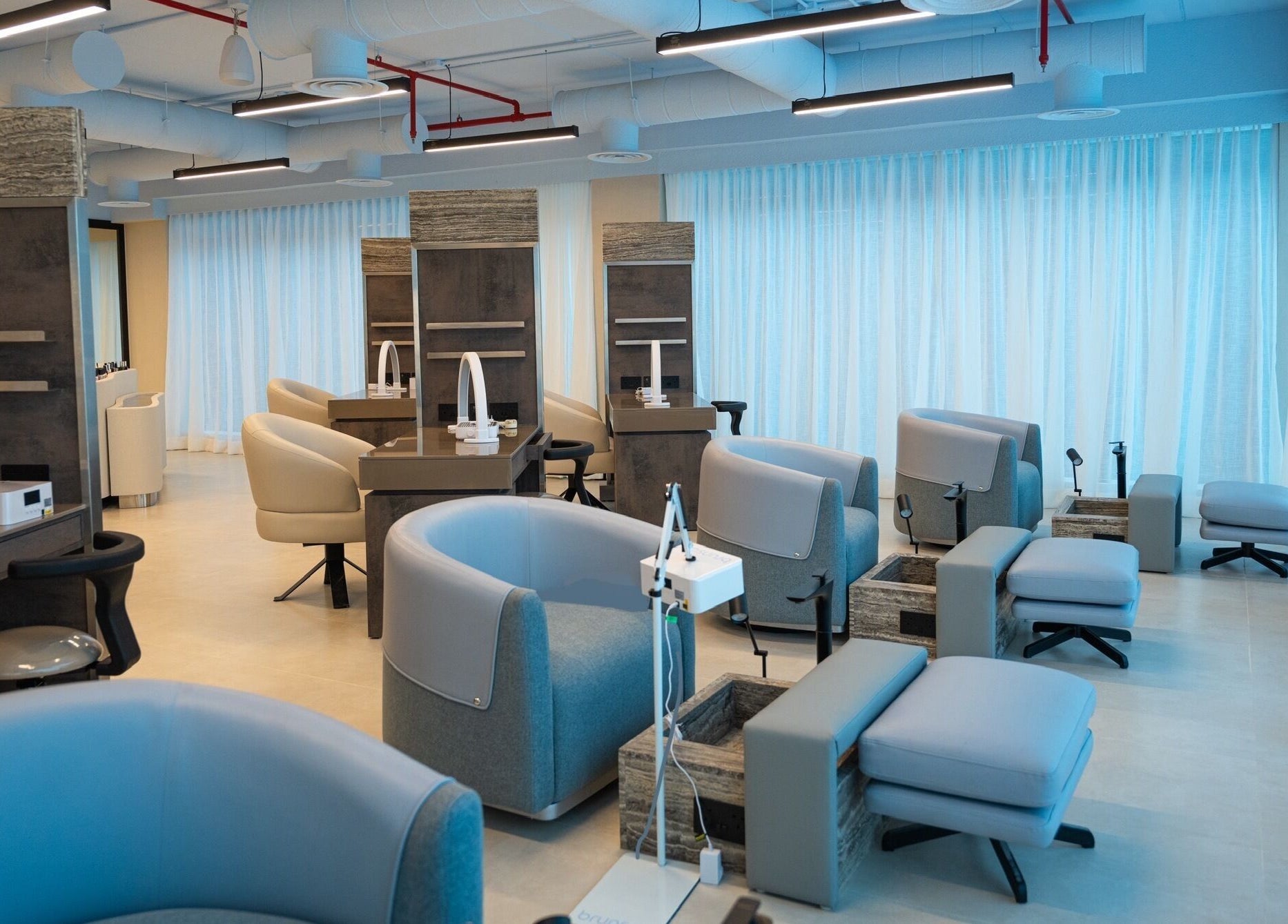 Chic interior of Amber Beauty Lounge I آمبر بيوتي لاونج, Al Khobar, Eastern Province, SA with stylish seating.