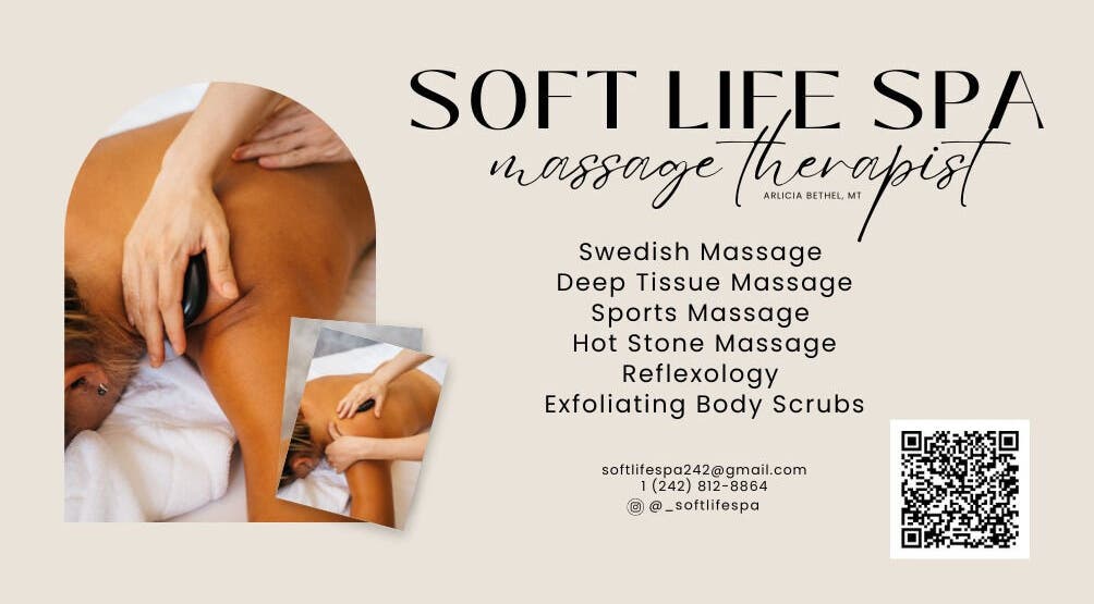 Relaxing massage therapy at Soft Life Spa, Nassau, New Providence, BS. Inviting ambiance showcasing soothing techniques.