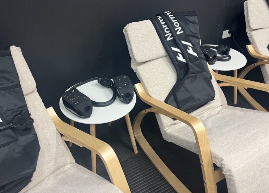 Comfortable seating with therapeutic equipment at Kore HQ, Milton, New South Wales, AU.