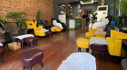 Relaxing spa interior at Royal Foot Massage - Istanbul with massage chairs, İstanbul, TR.
