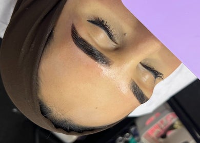 Eyebrow shaping and tinting at MHB SALON, Bolton, England, GB. Enhancing natural beauty with precision.