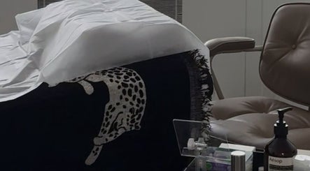 Luxurious spa setup at Monlash, featuring a leopard print throw in Brisbane City, Queensland, AU.