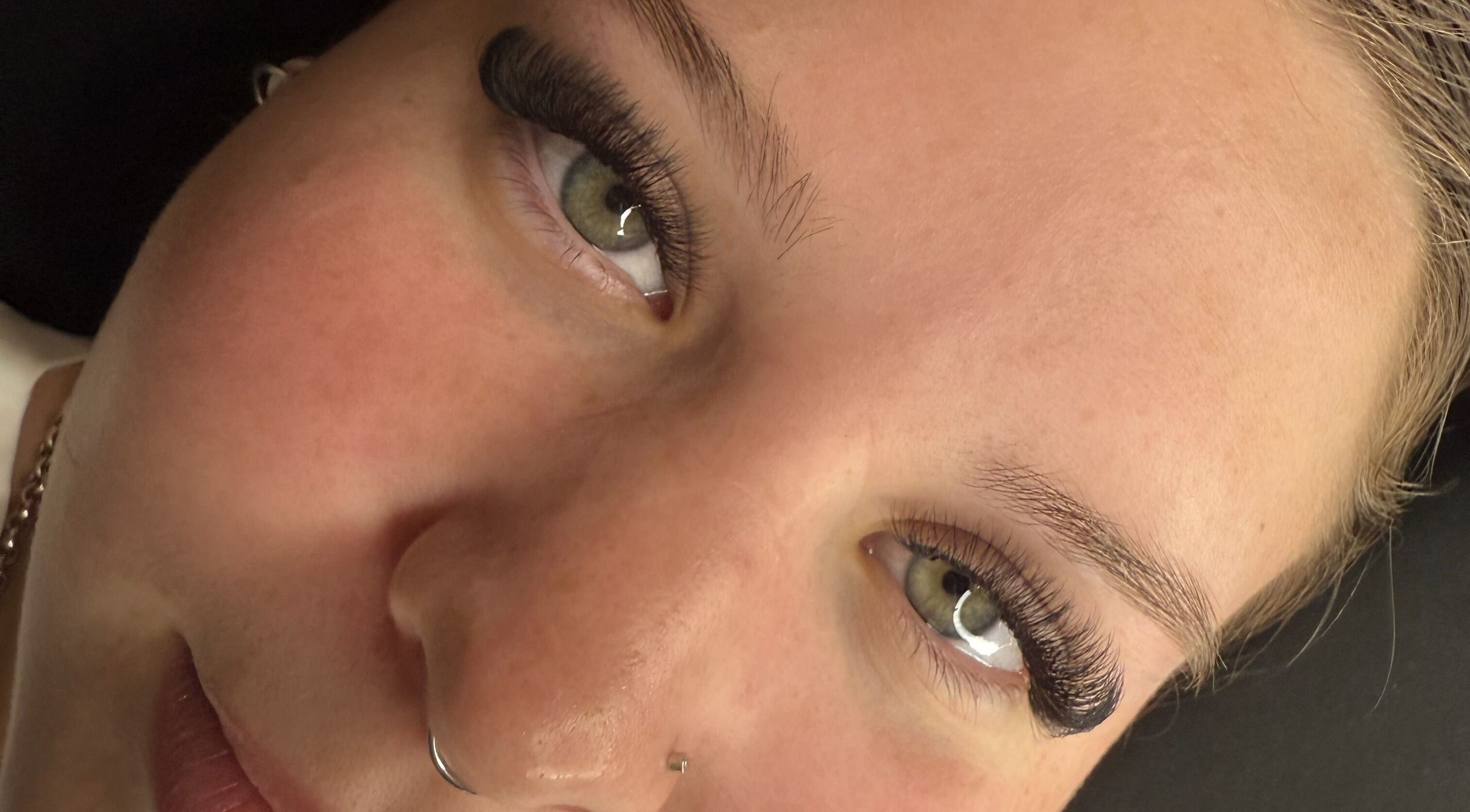 Close-up of eyelash extensions at Hideaway Beauty Lounge, Morayfield, Queensland, AU. Stunning results.