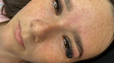 Close-up of eyelash extensions at Hideaway Beauty Lounge, Morayfield, Queensland, AU.