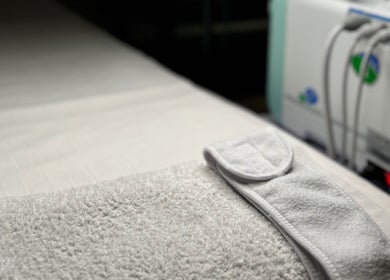 Relaxing spa treatment setup at Court by Beauty, Dartford, England, GB.