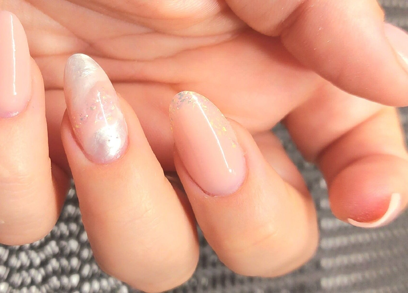 Close-up of elegant nail art design at Tactical Nails, Landsborough, Queensland, AU.