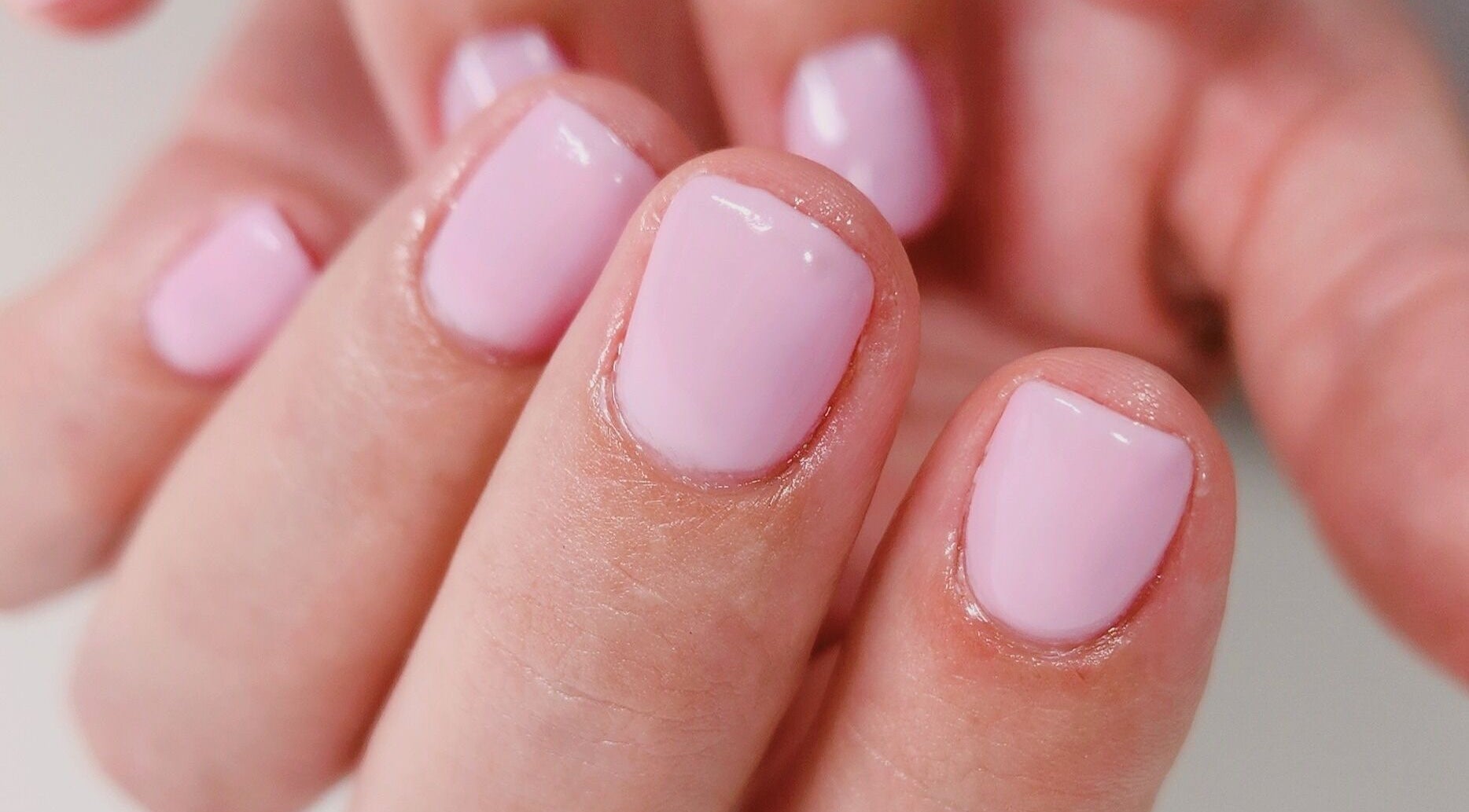 Freshly manicured pink nails at Tactical Nails in Landsborough, Queensland, AU