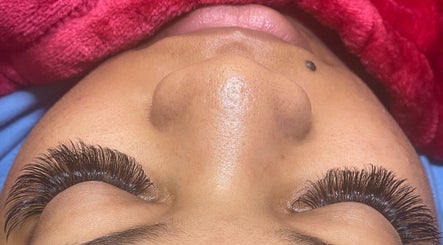 Close-up of eyelash extensions at U’niquely Touched by LJC in Celina, Texas, US, showcasing expert application.