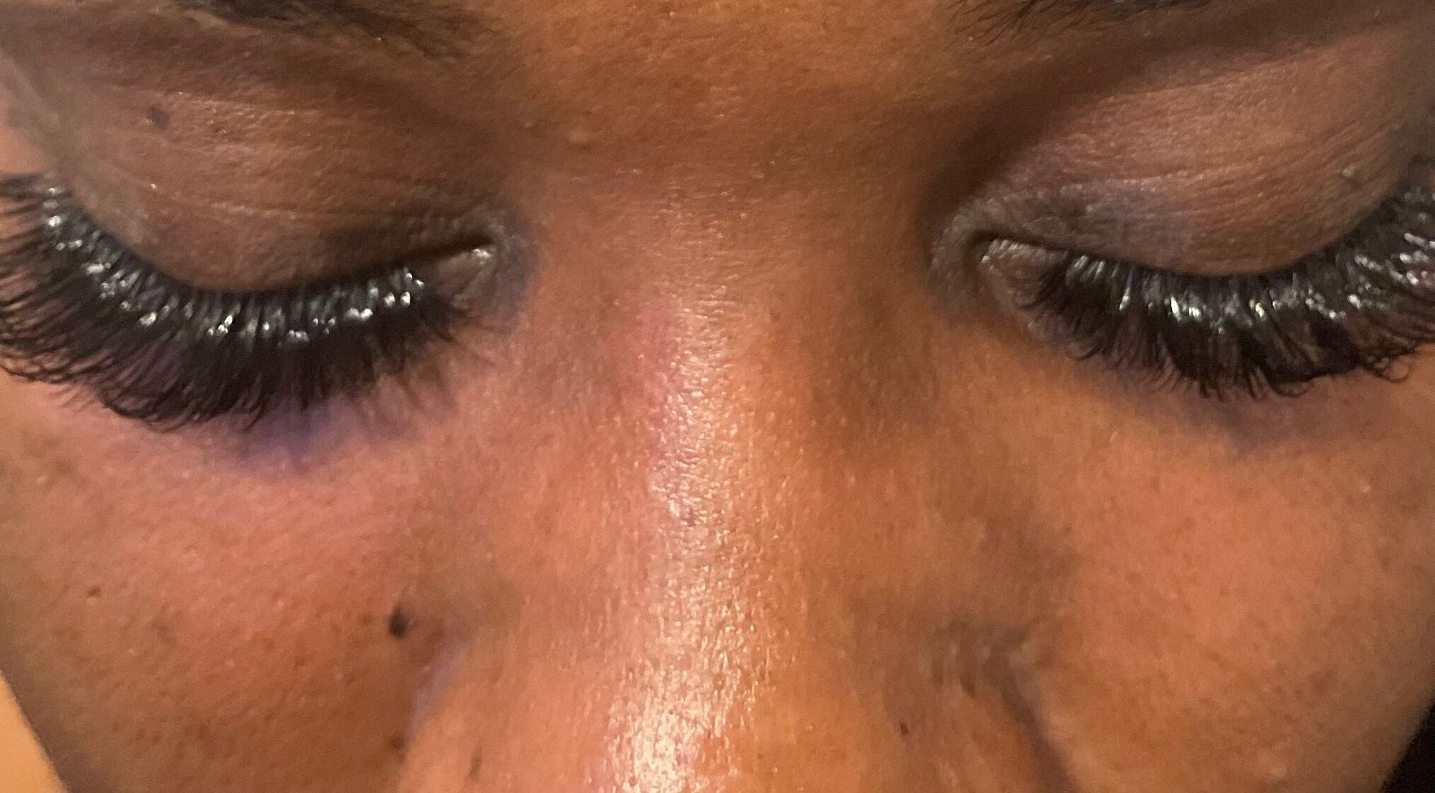 Close-up of expertly styled lashes at U’niquely Touched by LJC in Celina, Texas, US.