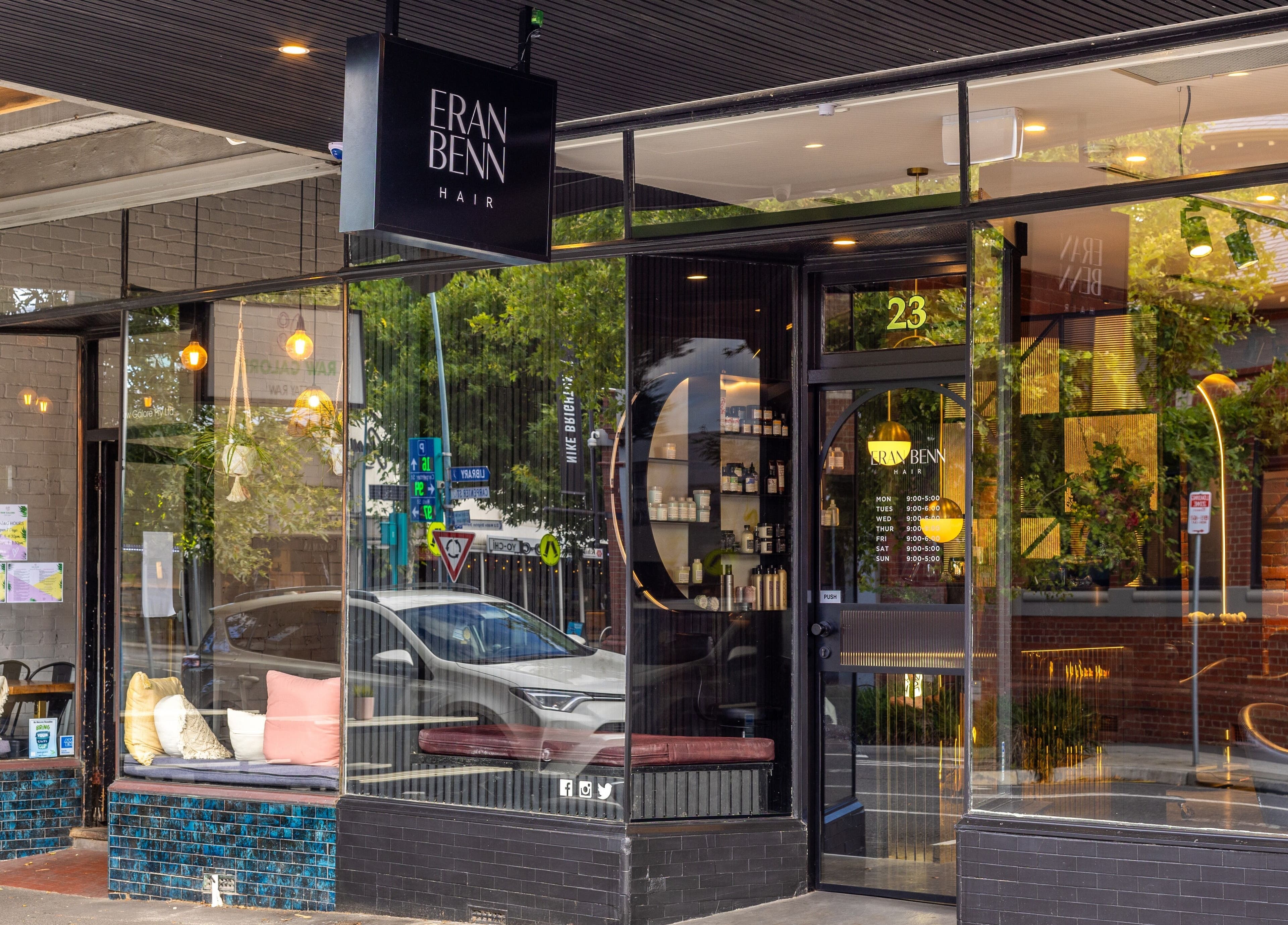 Eran Benn venue exterior with stylish decor in Melbourne, Victoria, AU.