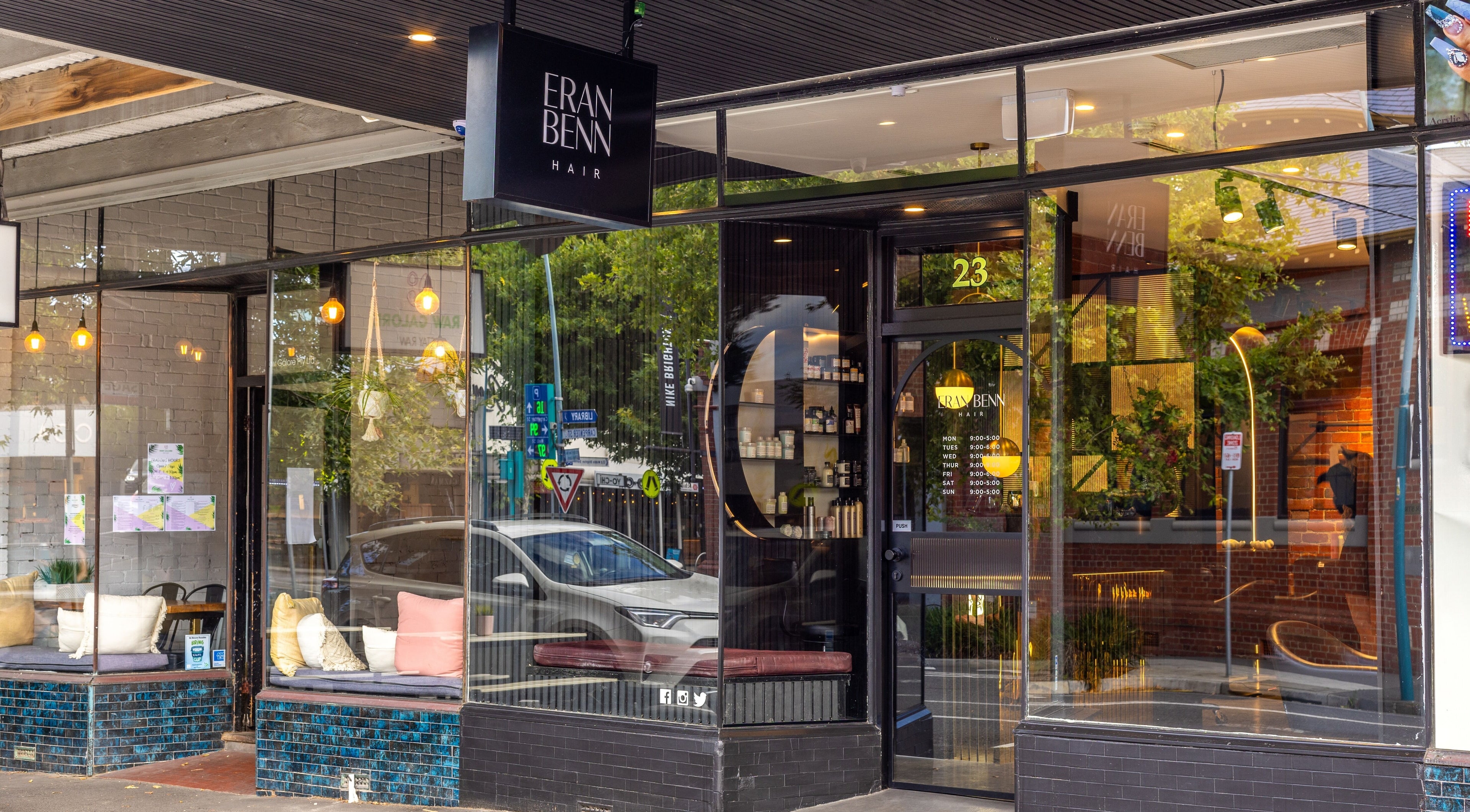 Eran Benn venue exterior with stylish decor in Melbourne, Victoria, AU.