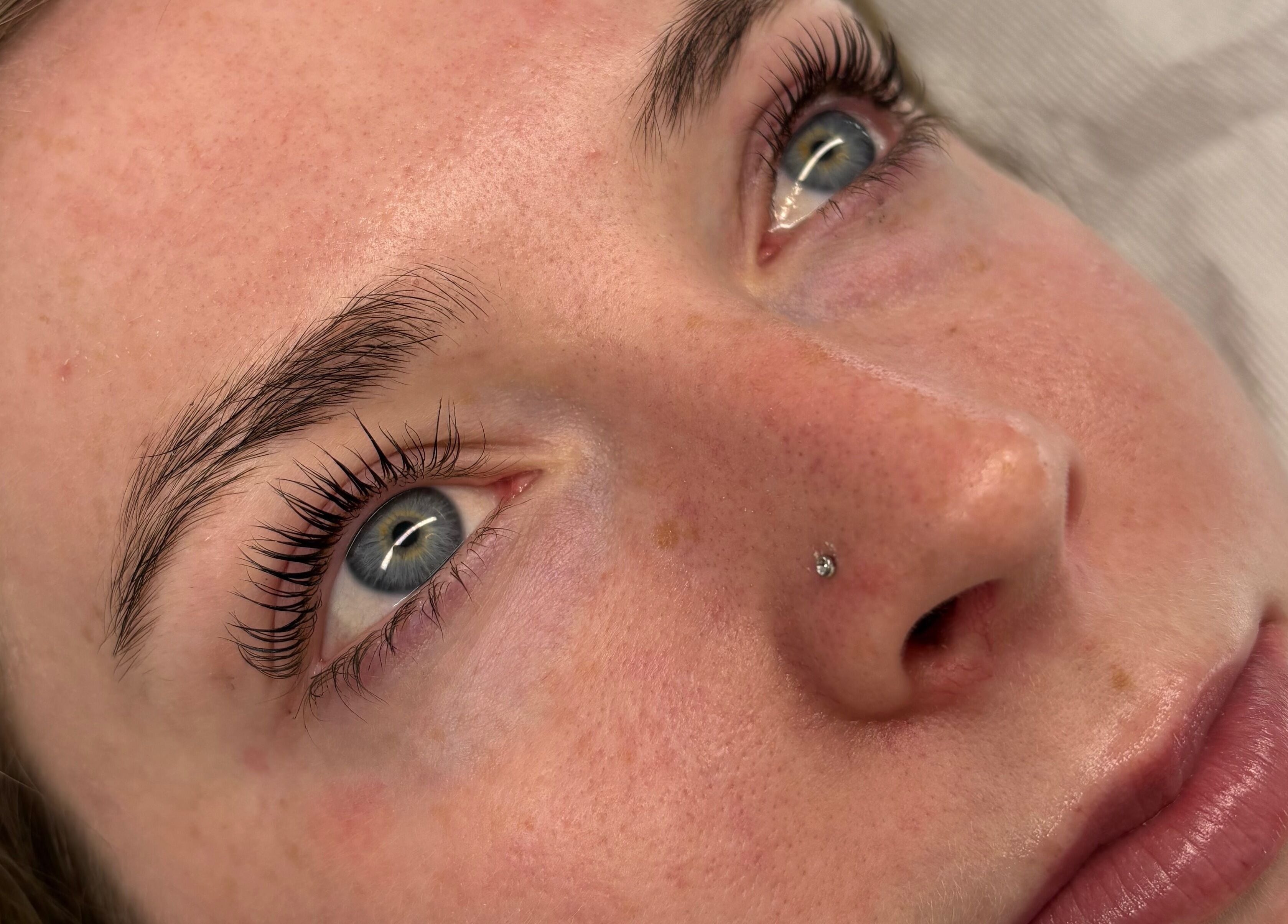 Natural lash lift at Minks By Mc, Liverpool, England, GB, highlighting enhanced lashes and flawless skin.