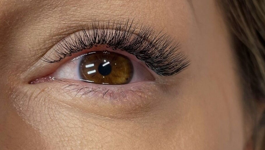 Close-up of expertly applied lashes at Pro Beauty Studio, London, England, GB.