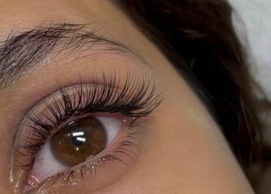 Close-up of styled lashes at Pro Beauty Studio in London, England, GB, showcasing expert beauty care.