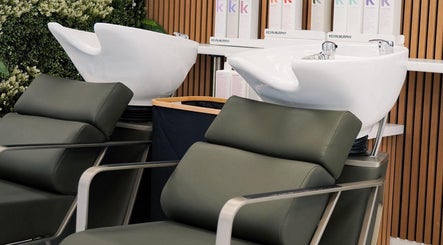 Elegant hair wash stations at Garcia Hair Lounge in London, England, GB offering premium comfort.