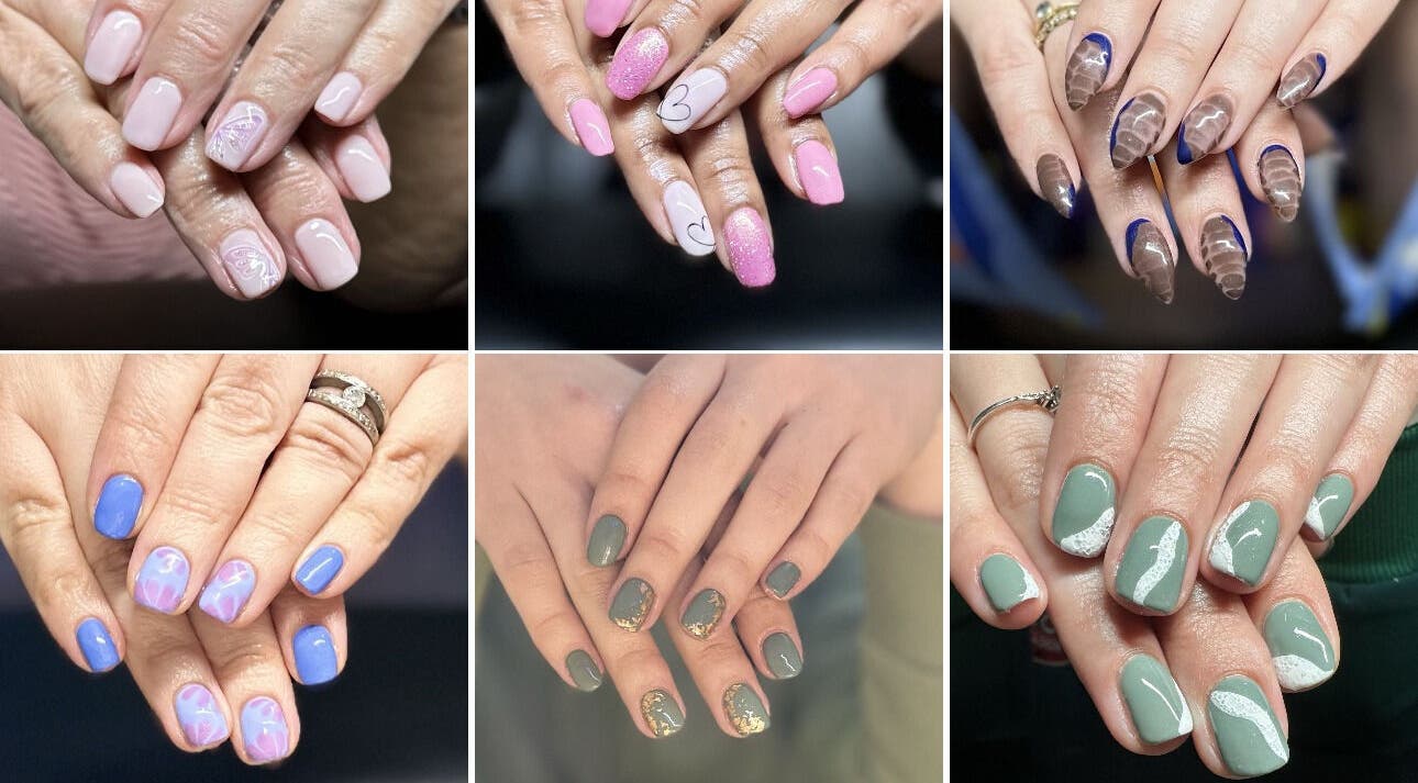 Diverse nail art styles at Selfbeeld Skoonheid, Wellington, Western Cape, ZA enhance beauty and elegance.