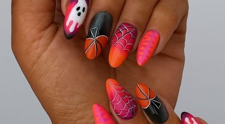 Colorful Halloween-themed nail designs at 50 Shades of Beauty and Slimming, Cape Town, Western Cape, ZA.