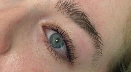 Close-up of enhanced eyelashes at Glam By Grace, Kings Langley, England, GB.