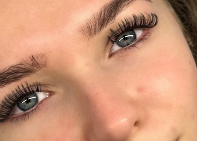 Close-up of volumized lashes at Glam By Grace, Kings Langley, England, GB.