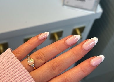 Elegant French manicure at Nails by Skye, Paisley, Scotland, GB.
