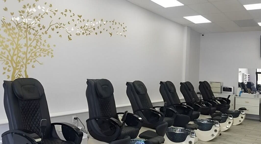 Luxurious pedicure chairs at Citrine Nail & Spa LLC in Sterling Heights, Michigan, US.