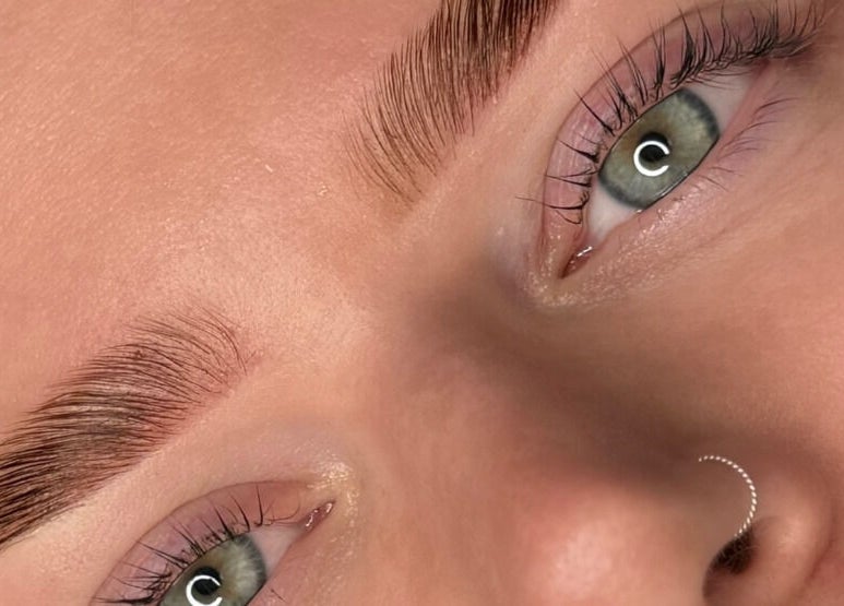 Beautifully shaped eyebrows at Ocean Sinclair Brows, Elgin, Scotland, GB.