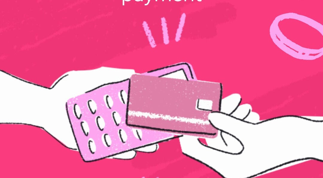 Digitale betaling bij Rainha Da Lua Skincare Wanica, Houttuin, Wanica District, SR met roze achtergronden.