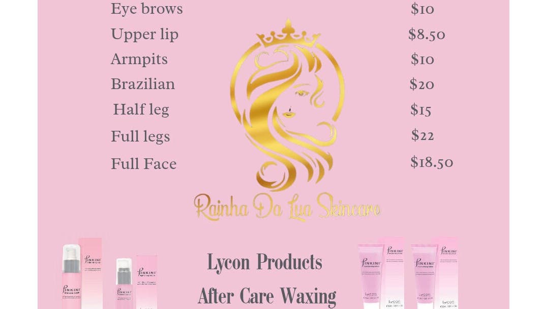 Prijstabel voor waxservices bij Rainha Da Lua Skincare Paramaribo, Paramaribo, SR.